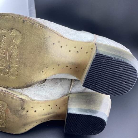 JB Dillon Reserve Embroidered Western Cowgirl Boots SZ 8.5 - Picture 3 of 4